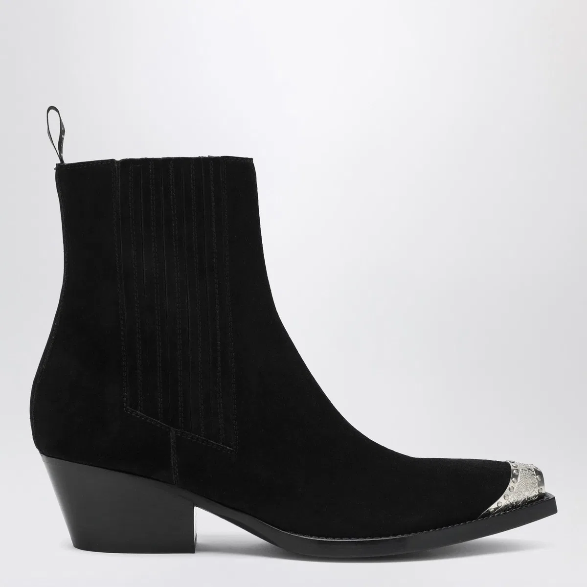 Sartore Black Suede Wax Ankle Boot