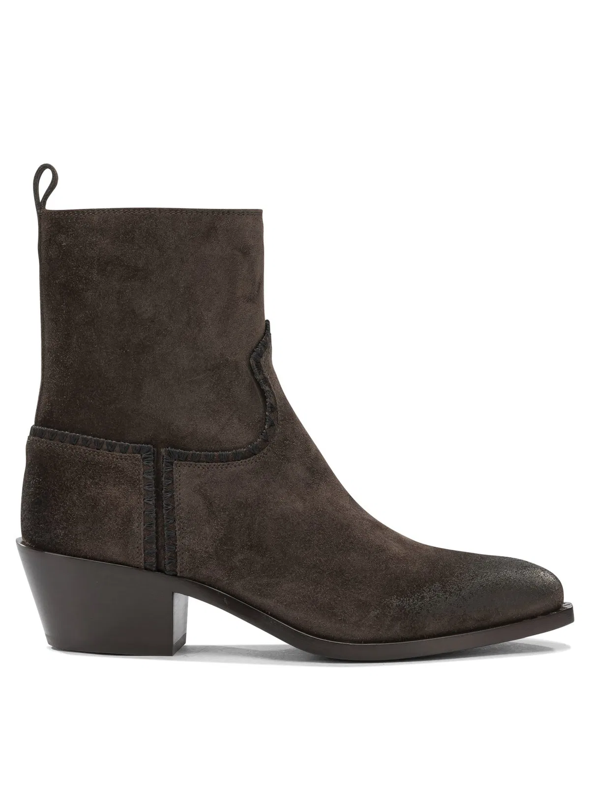 Sartore "Velour 45Mm" Ankle Boots With Zipper