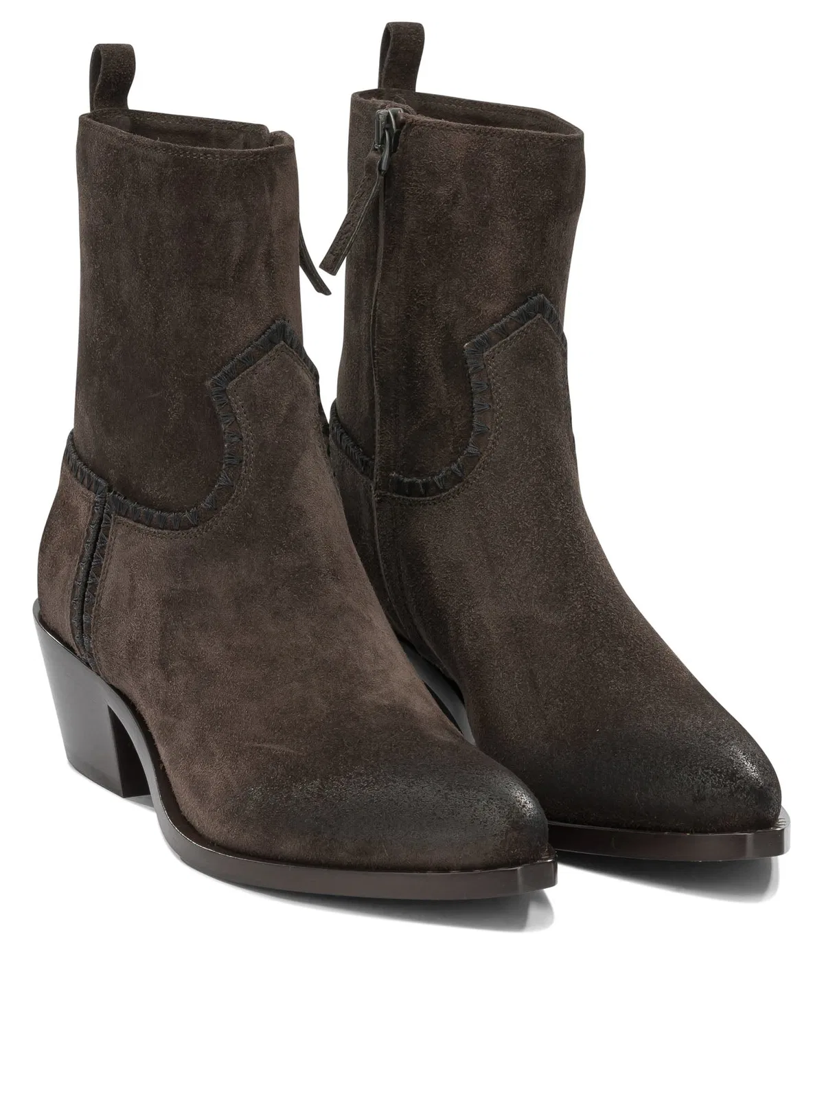Sartore "Velour 45Mm" Ankle Boots With Zipper