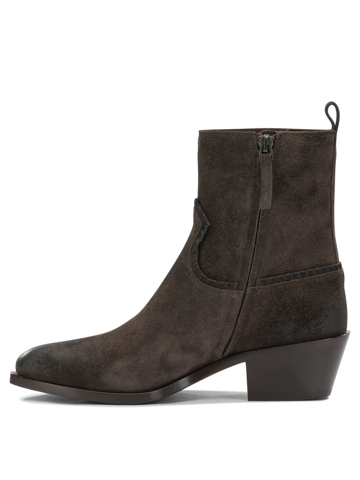 Sartore "Velour 45Mm" Ankle Boots With Zipper