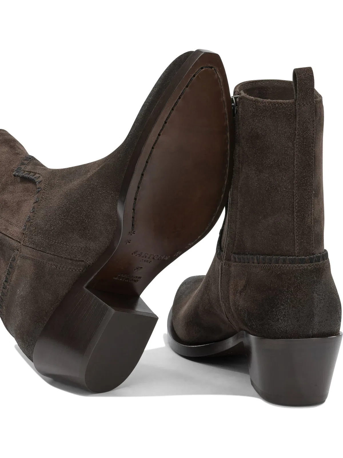 Sartore "Velour 45Mm" Ankle Boots With Zipper
