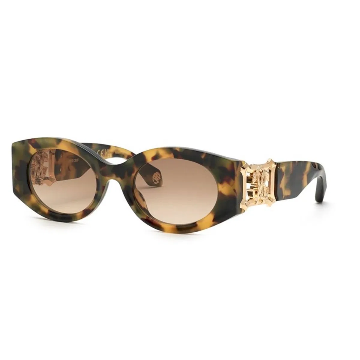 Roberto Cavalli Havana Vintage Acetate And Metal Sunglas