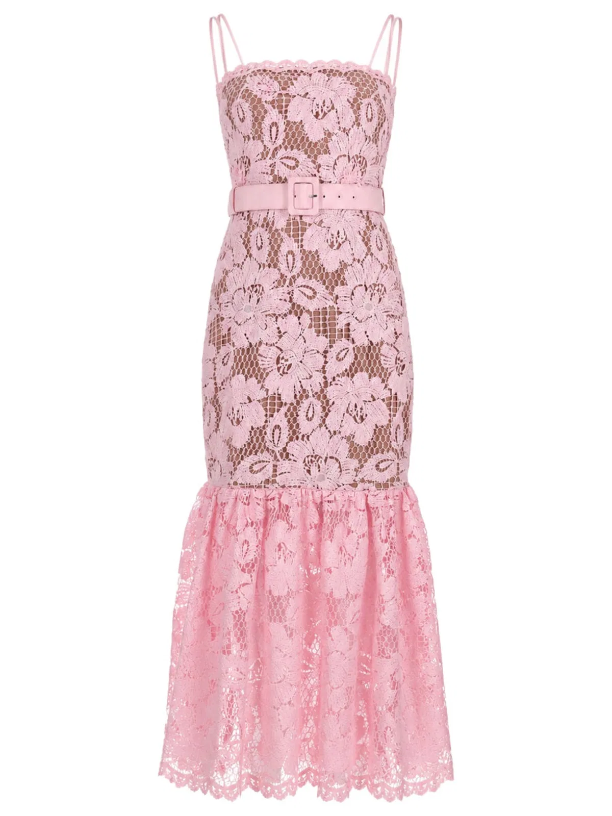 Self-Portrait Pink Polyester Dress