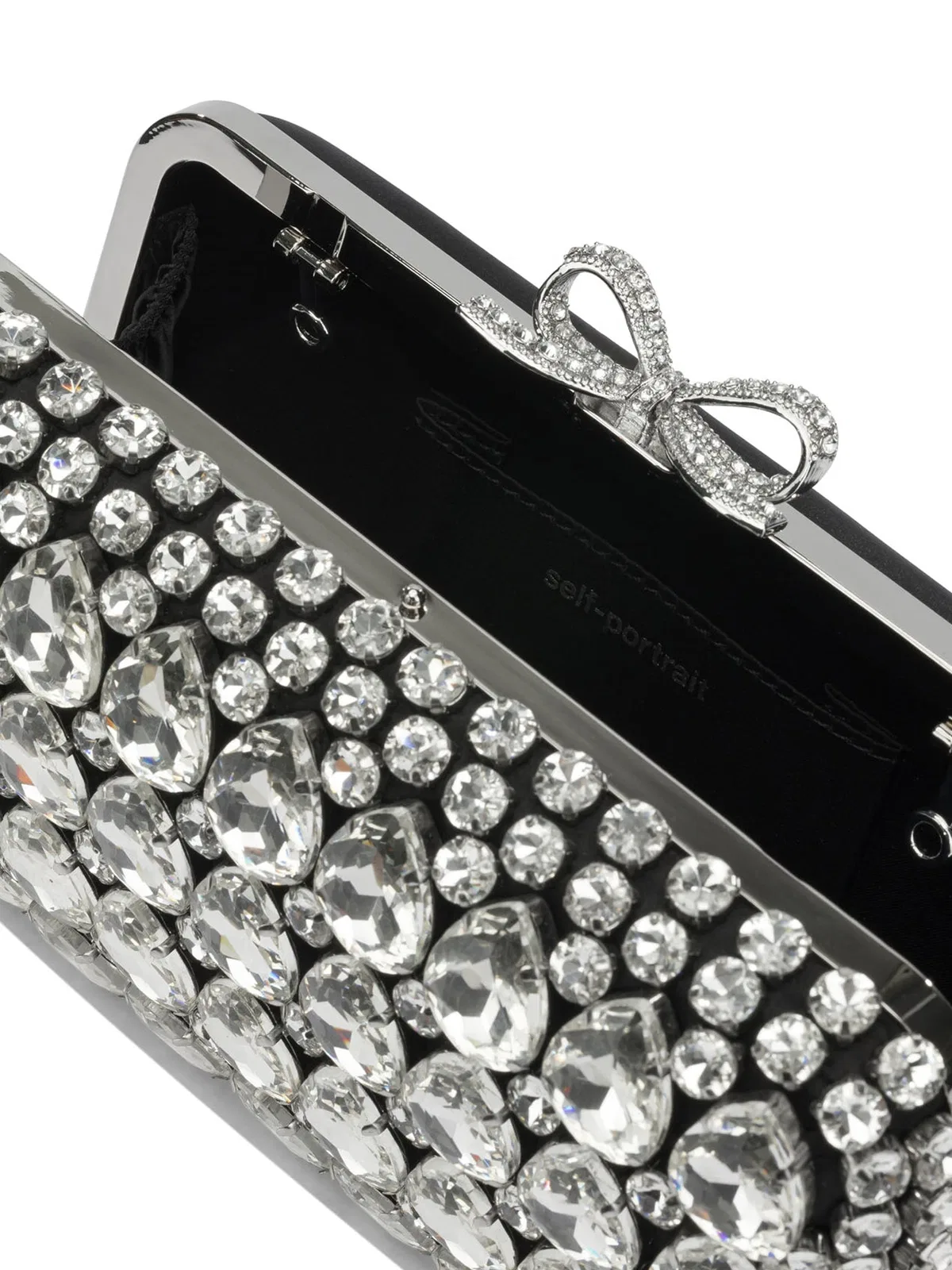 Self-Portrait Clutch With Crystals