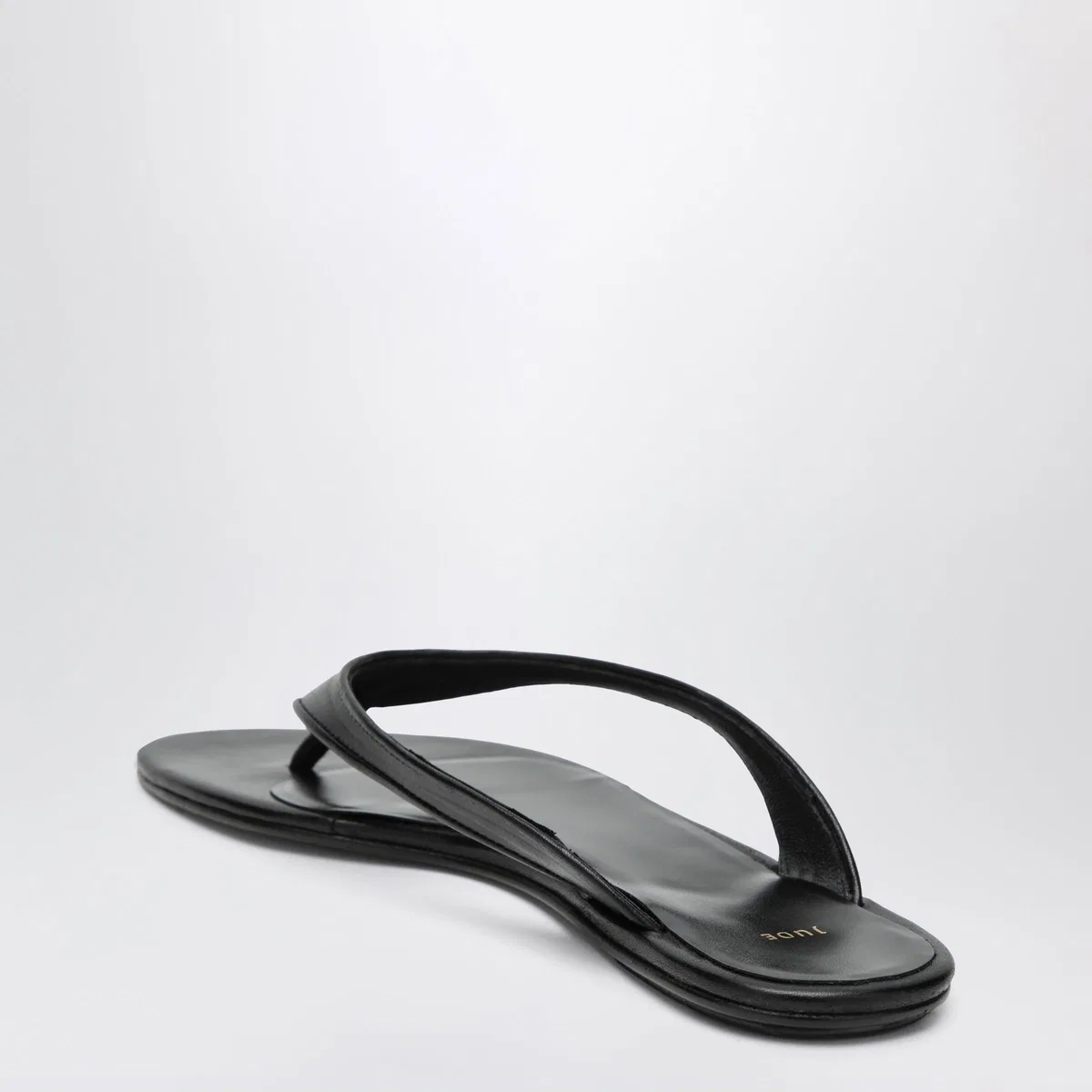 Jude Black Leather Rue Sandal