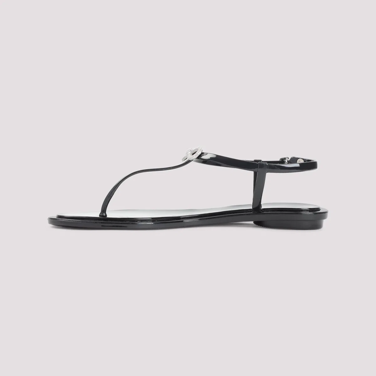 Mach Mach Mach & Mach Black Double Bow Pvc Sandals