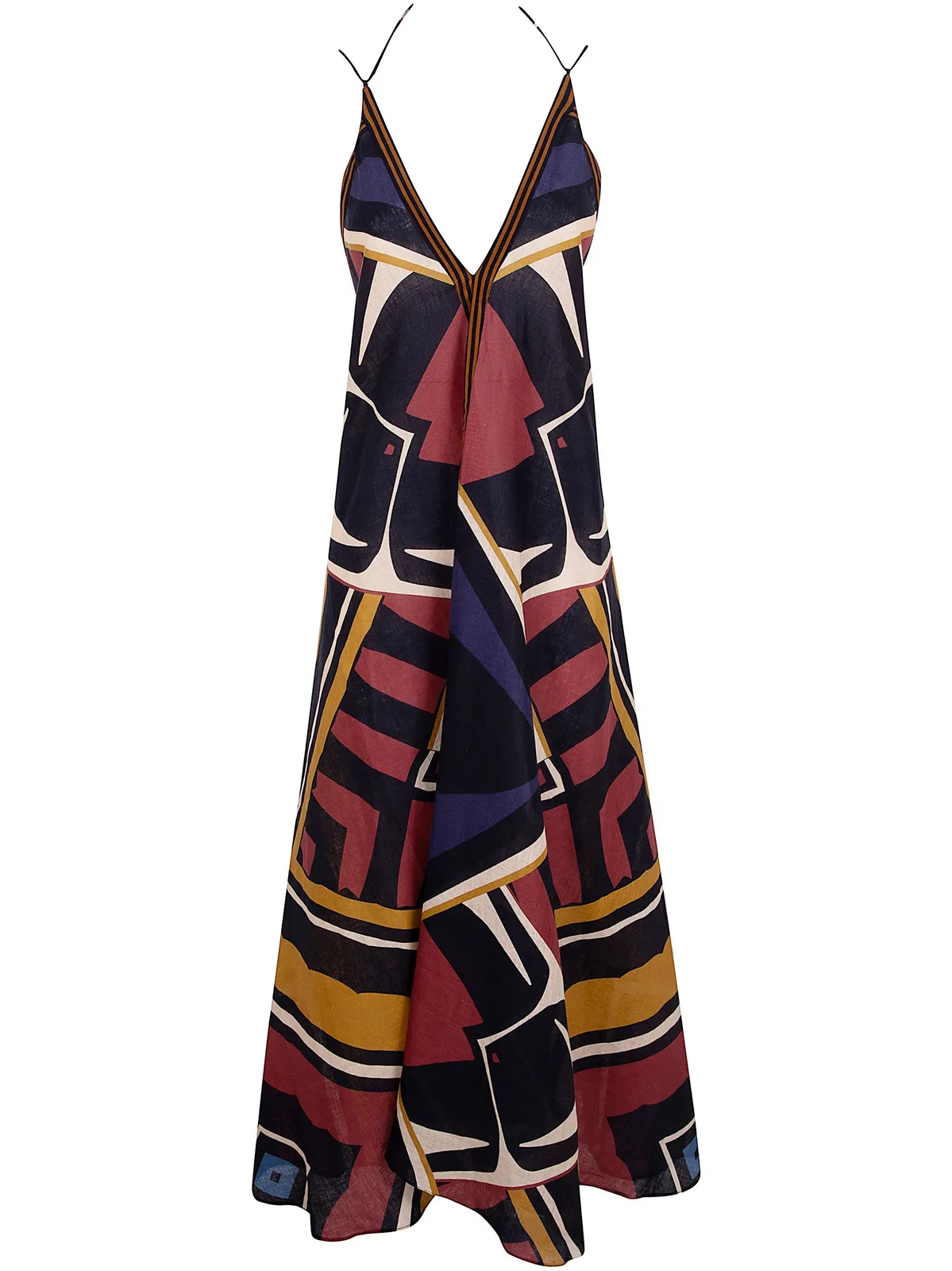 Volantis "Sunset" Deep Neck Dress