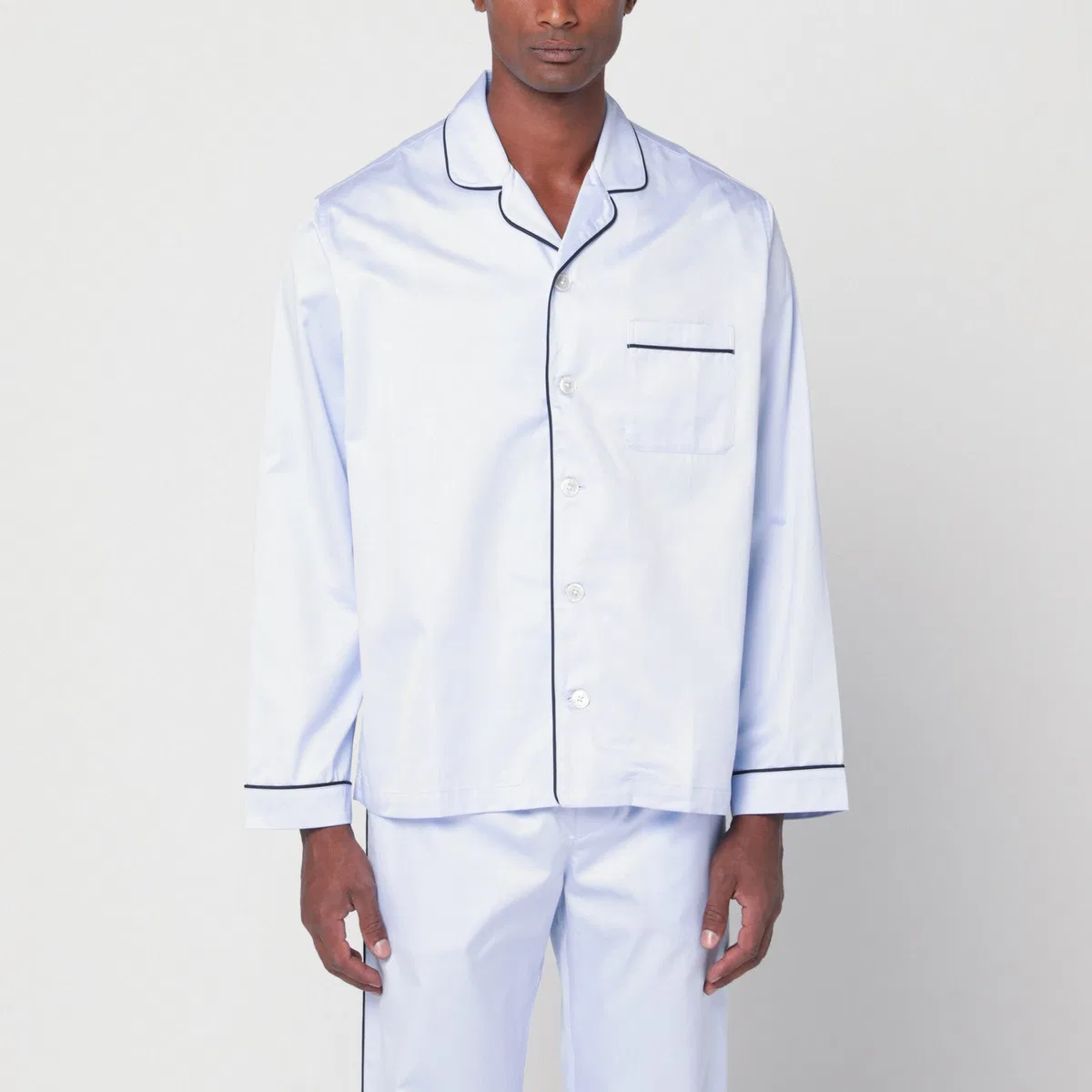 Tekla Light Blue Pyjama Shirt