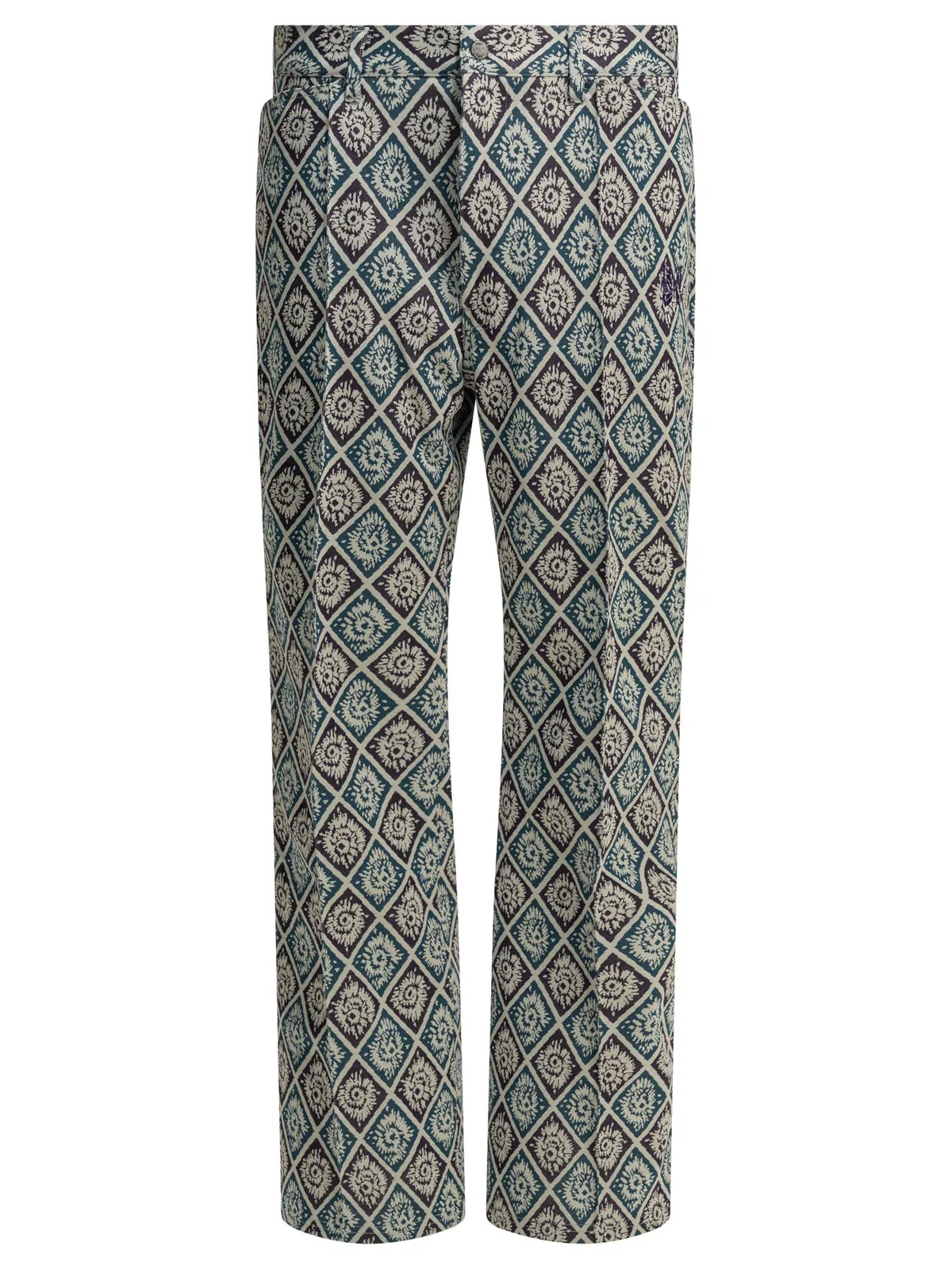 Needles Boot Cut Blue Polyester Casual Pants