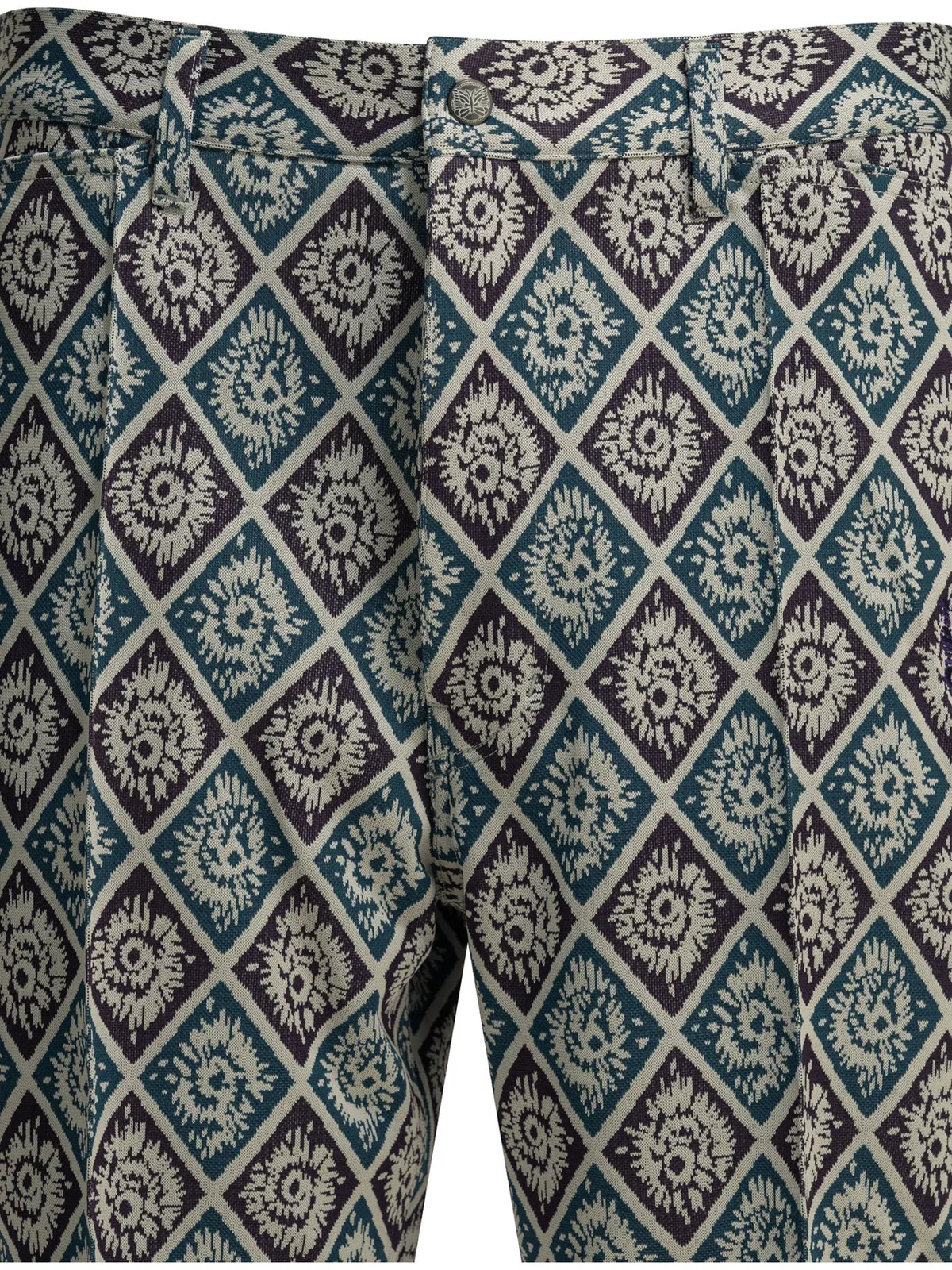 Needles Boot Cut Blue Polyester Casual Pants