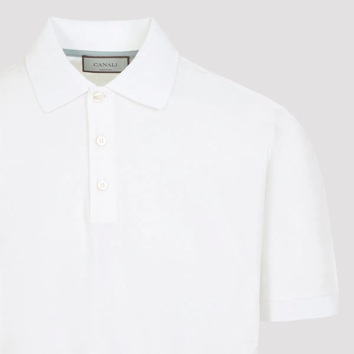 Canali White Cotton T-Shirt