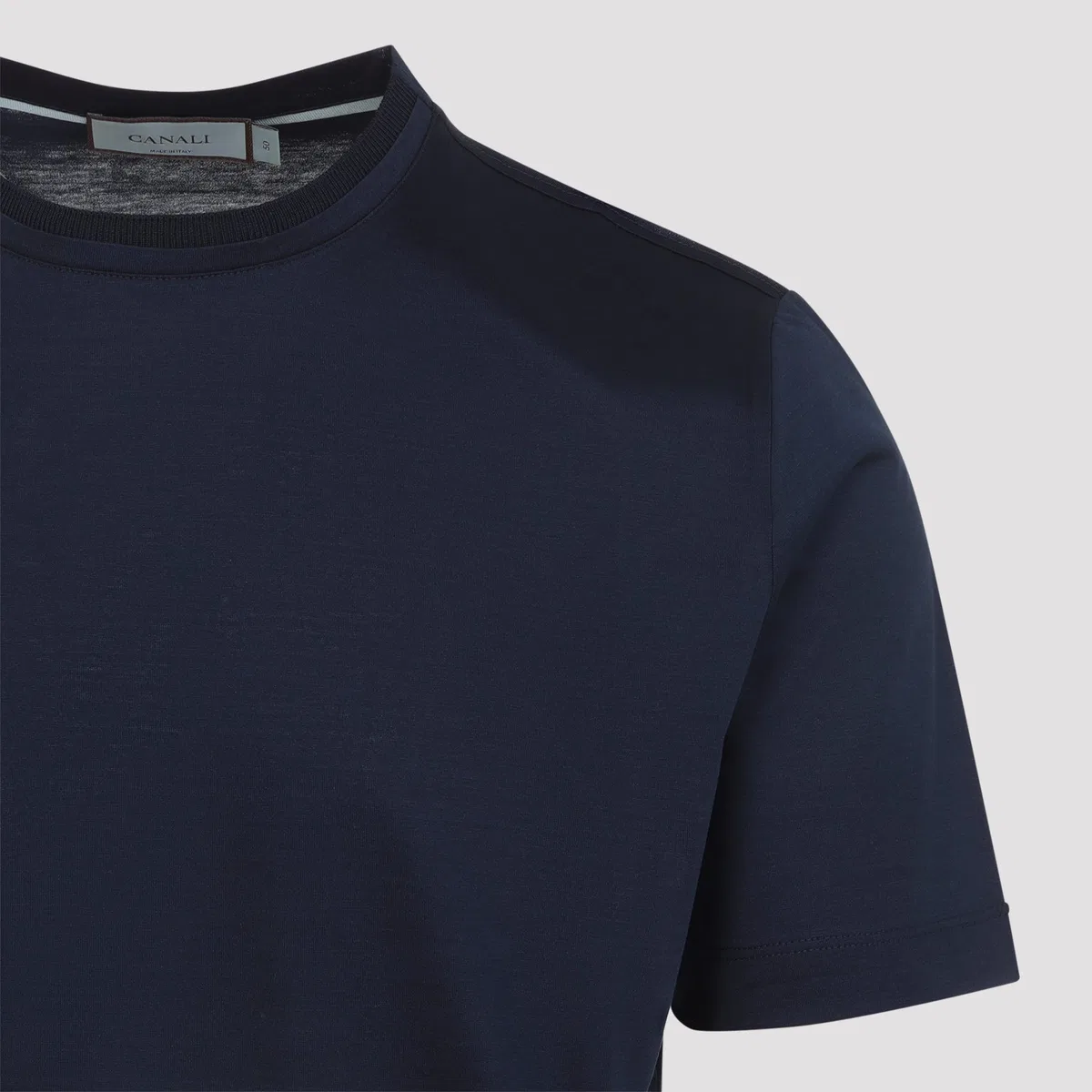 Canali Blue Cotton T-Shirt