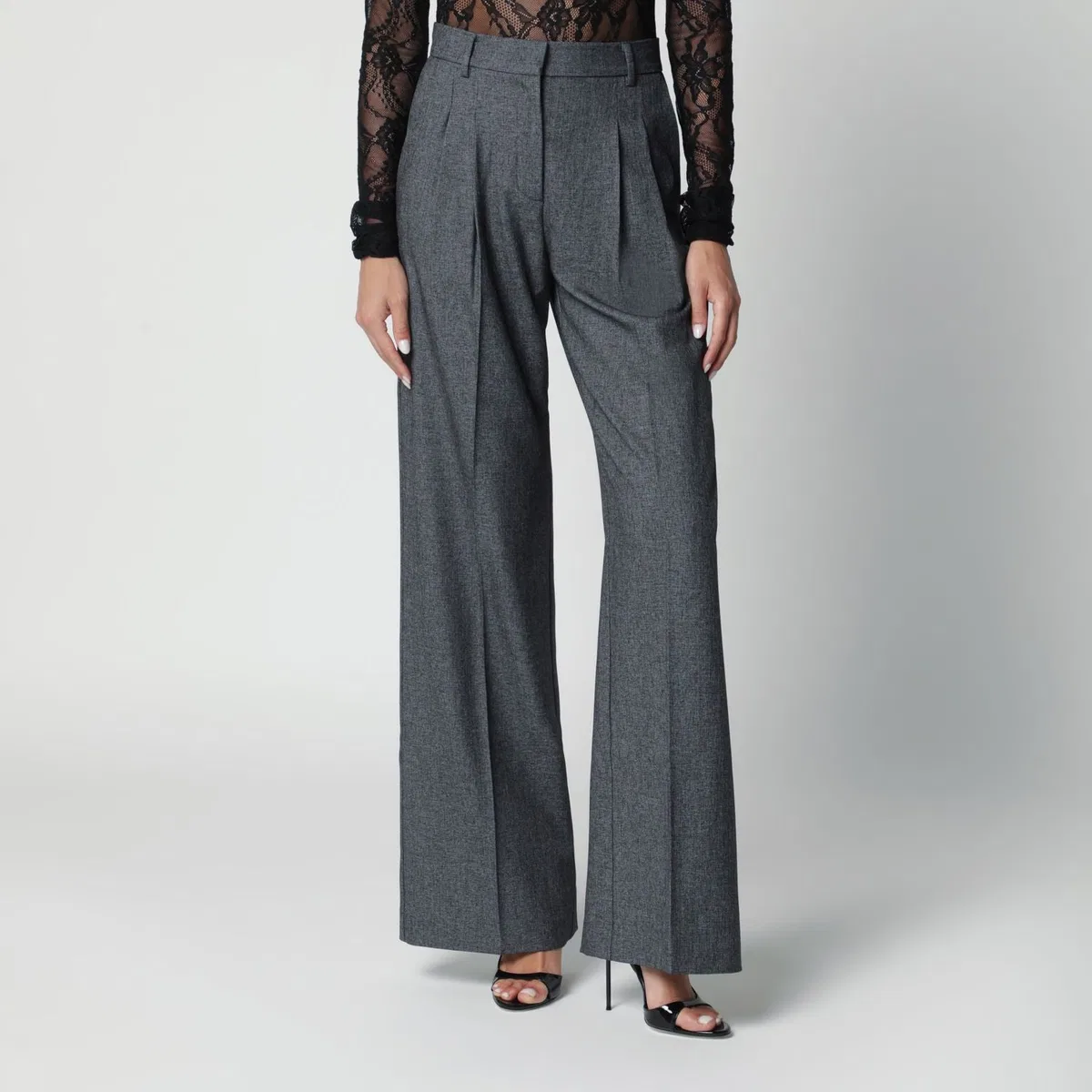 The Andamane Grey Wideleg Trousers