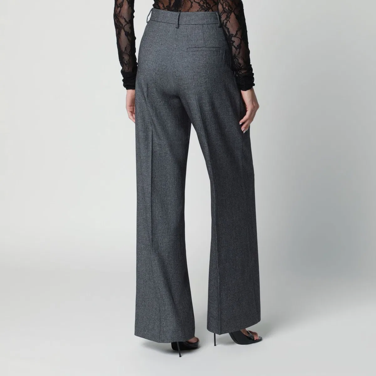 The Andamane Grey Wideleg Trousers