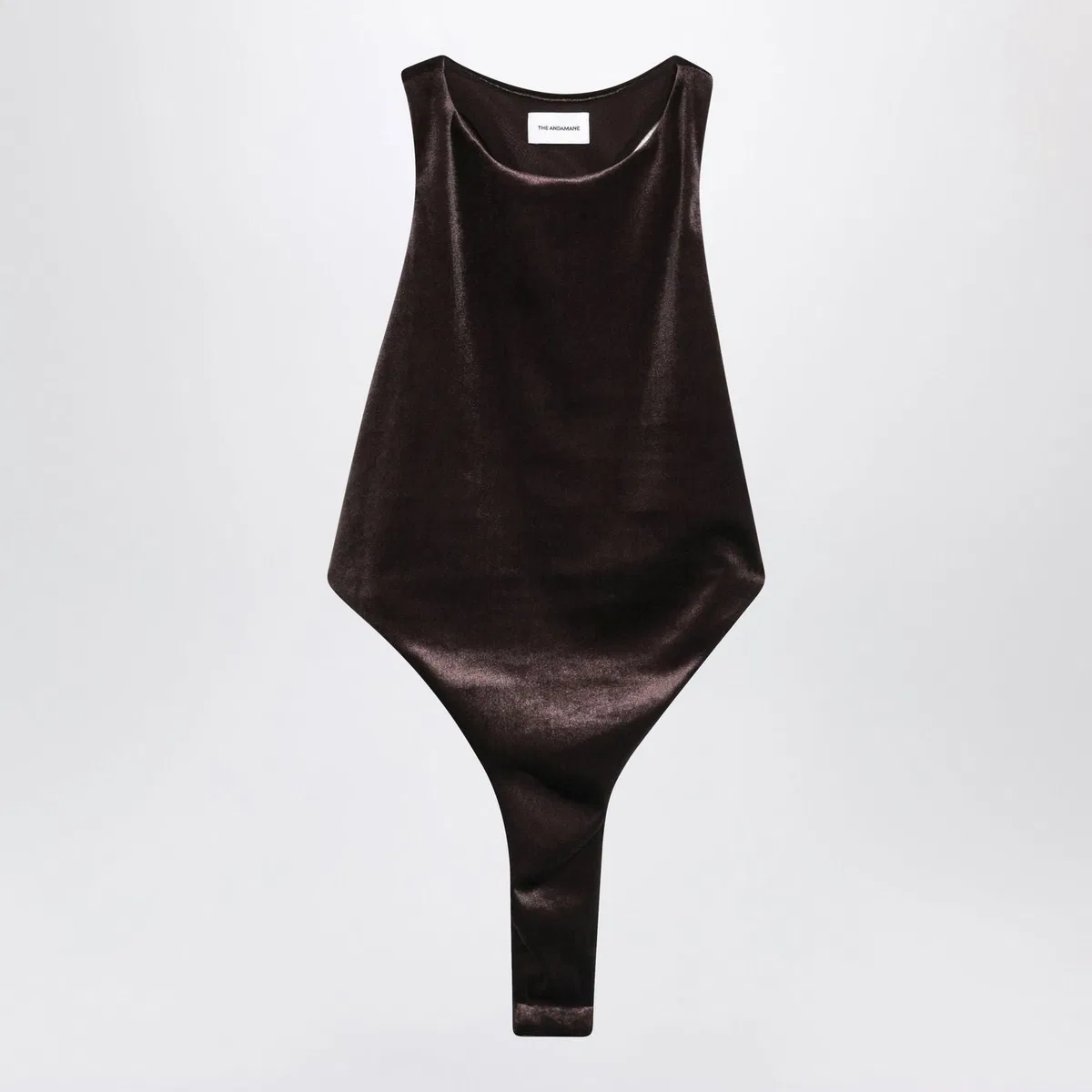 The Andamane Brown Velveteffect Bodysuit