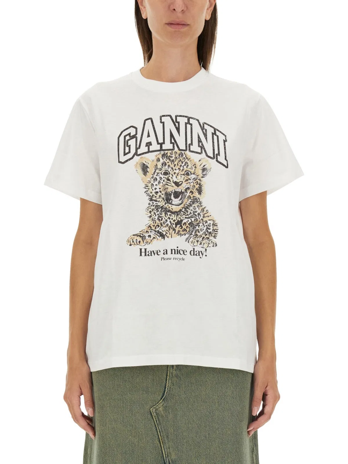 Ganni Tshirt Leopard