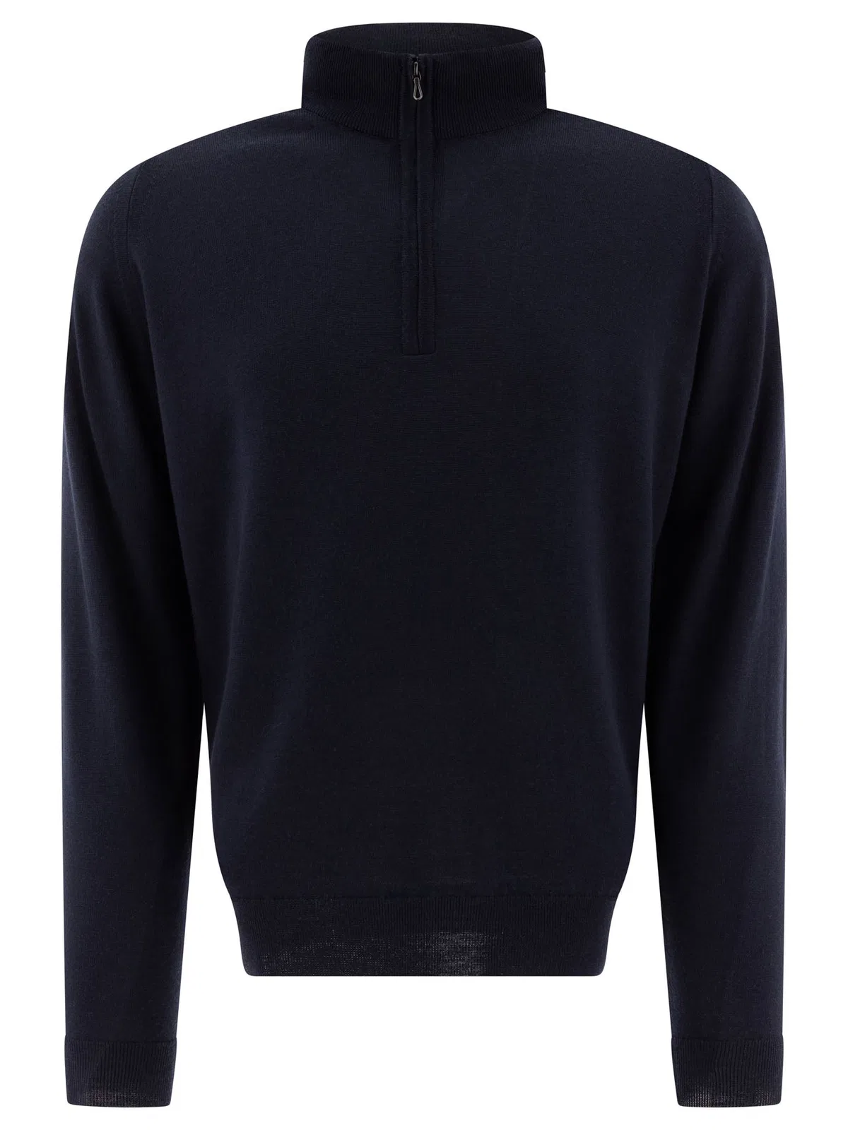 John Smedley Merino Wool "Tapton" Half-Zip Sweater