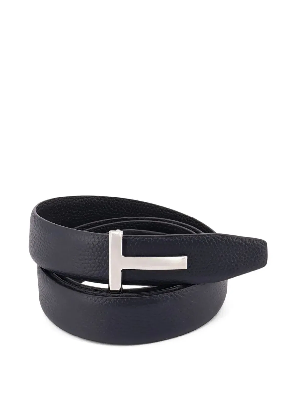 Tom Ford Grained Leather T-Buckle Belt