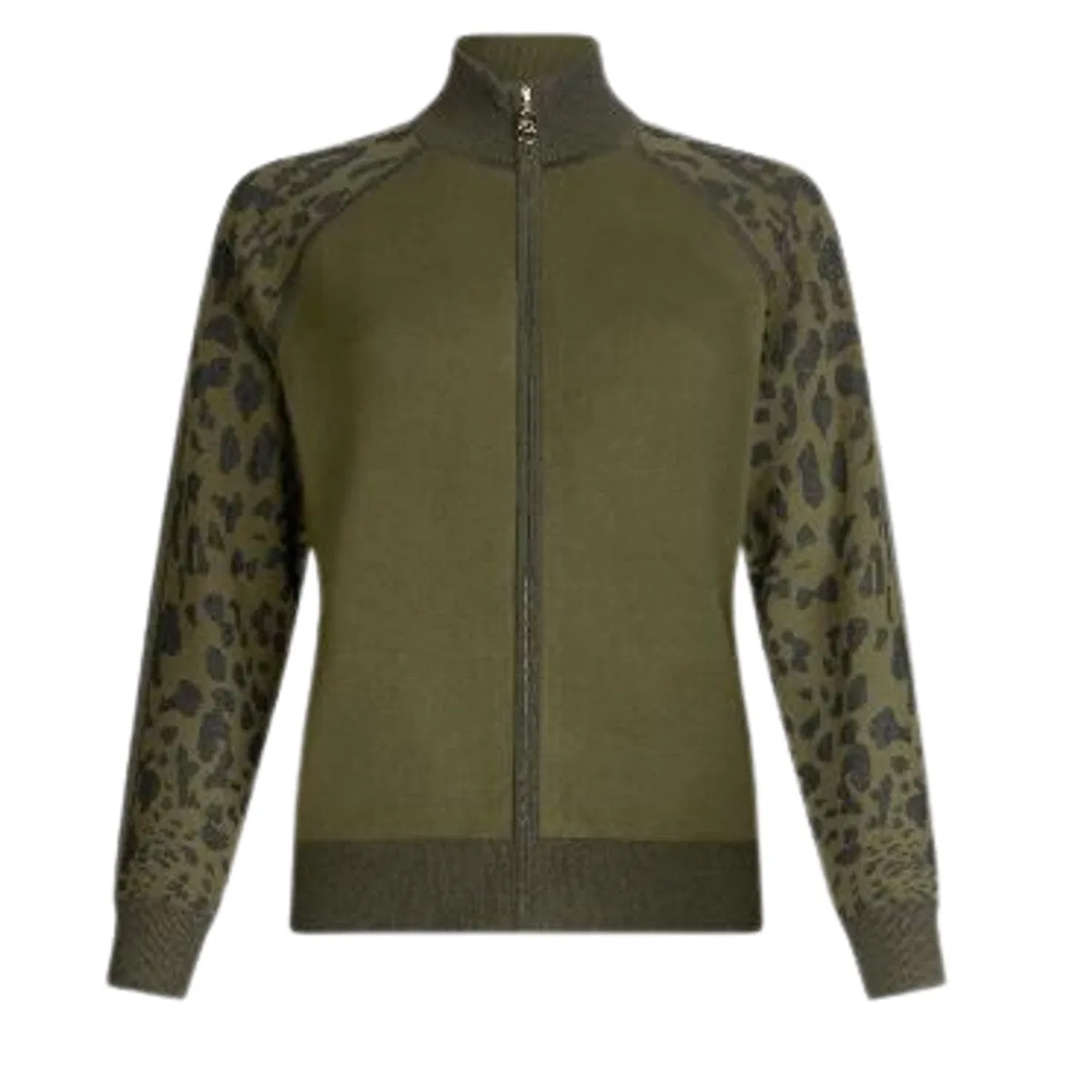 Liu Jo Leopard Sleeves Zip Jacket