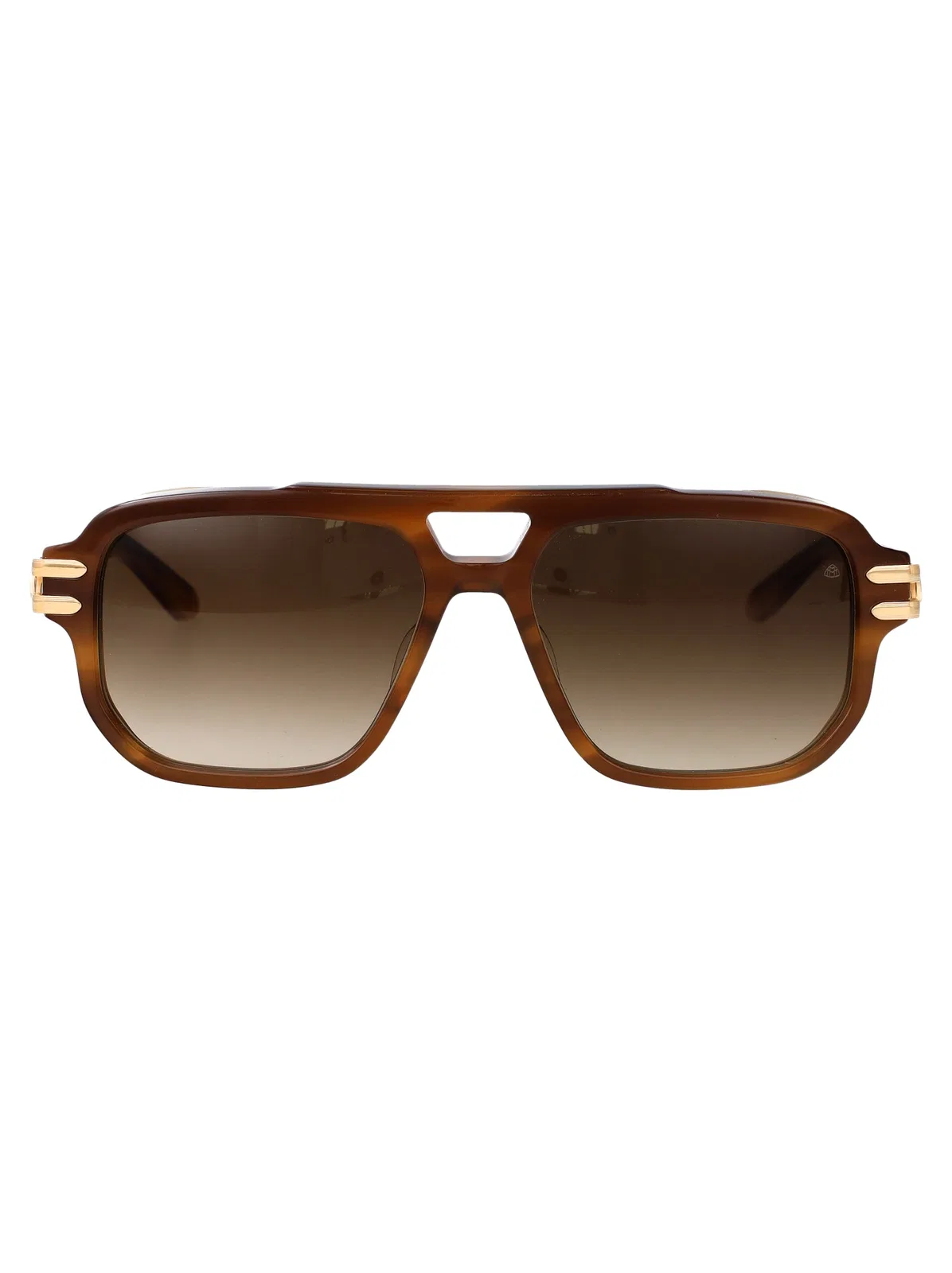 Maybach Eyewear Mellow Gold Plated Brown Marbled Titaniu