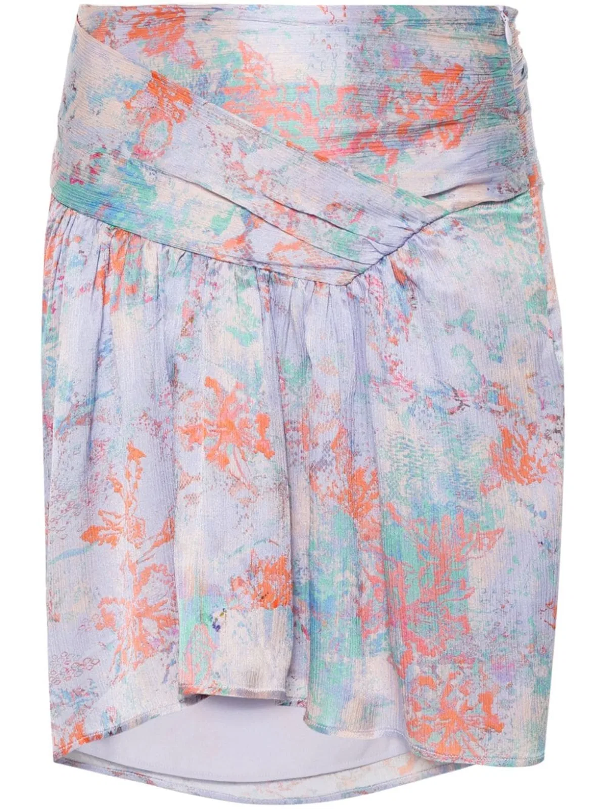 IRO Floral Print Silk Mini Skirt