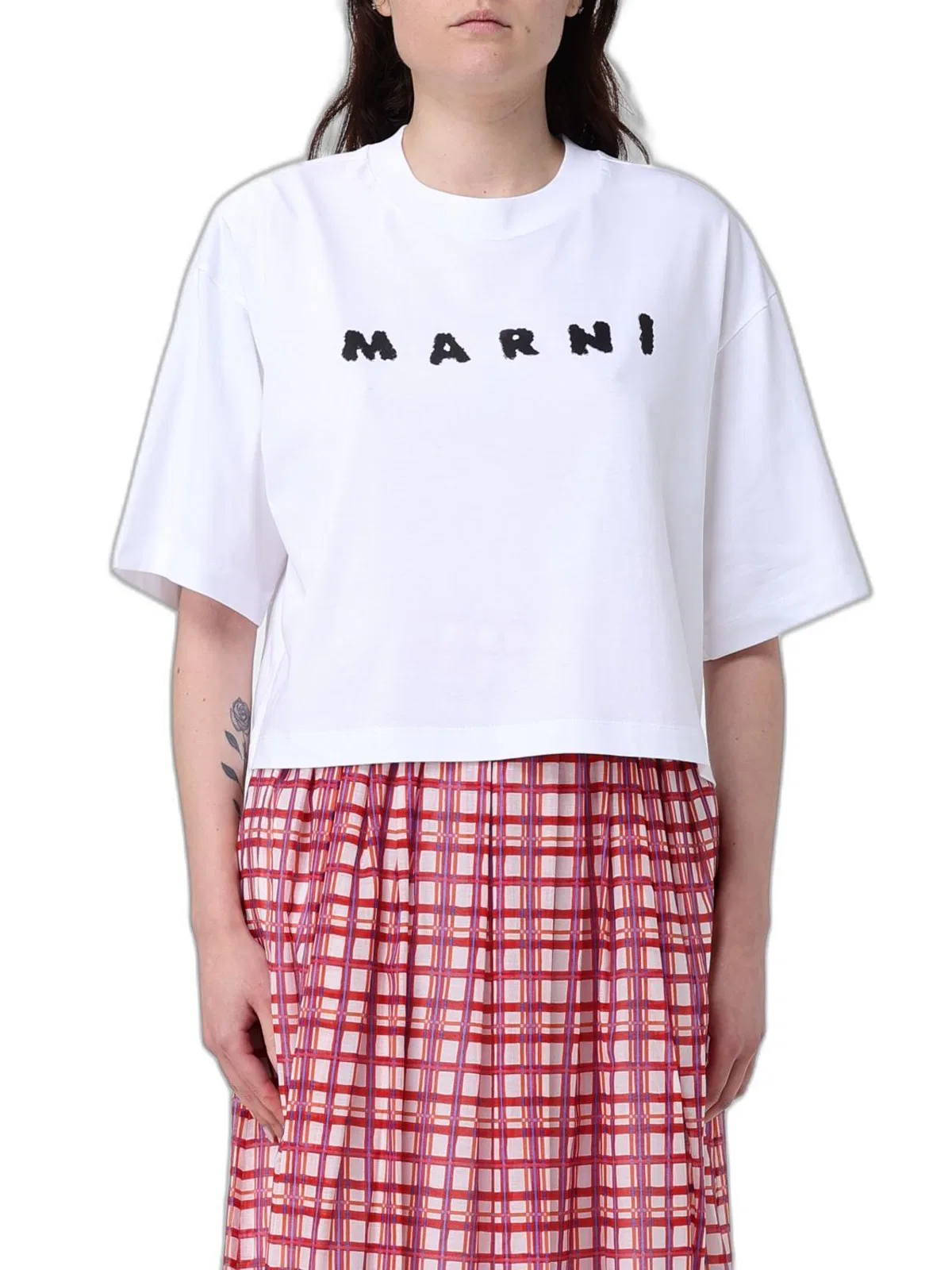 Marni Lily White Cotton T-Shirt