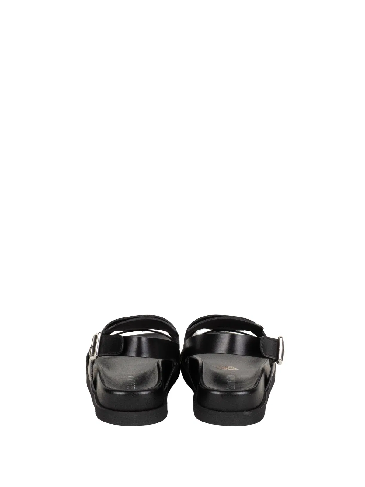 Guglielmo Rotta Buckle-Strap Leather Sandals Black