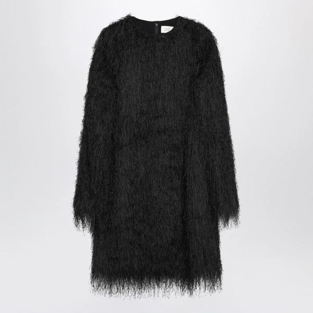 Loulou Studio Black Tina Fringed Dress
