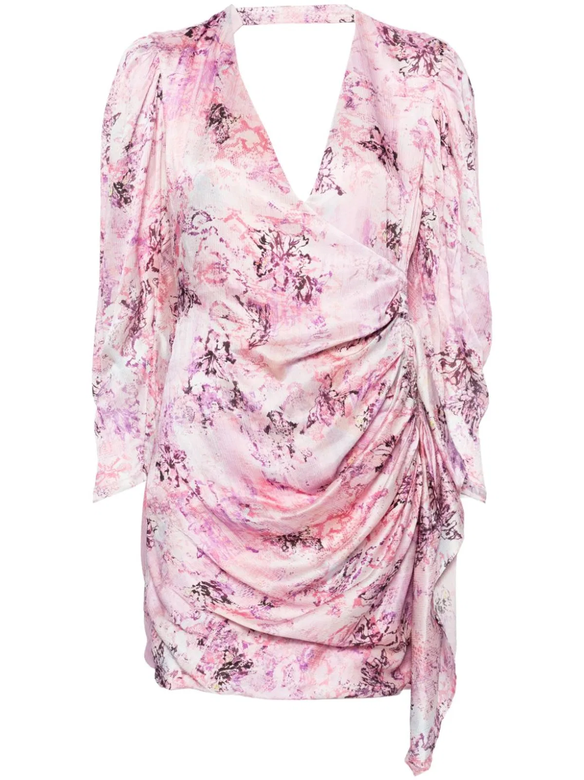 IRO Floral Print Silk Short Dress