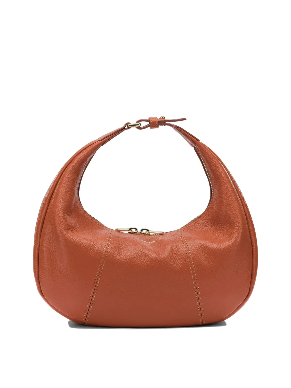 Le Tanneur Orange Calf Leather Shoulder Bag