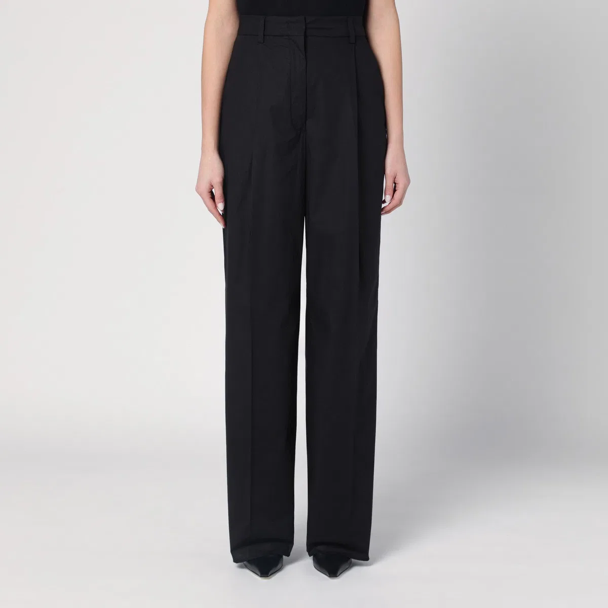 The Latest Thelatest Wide Black Axel Trousers