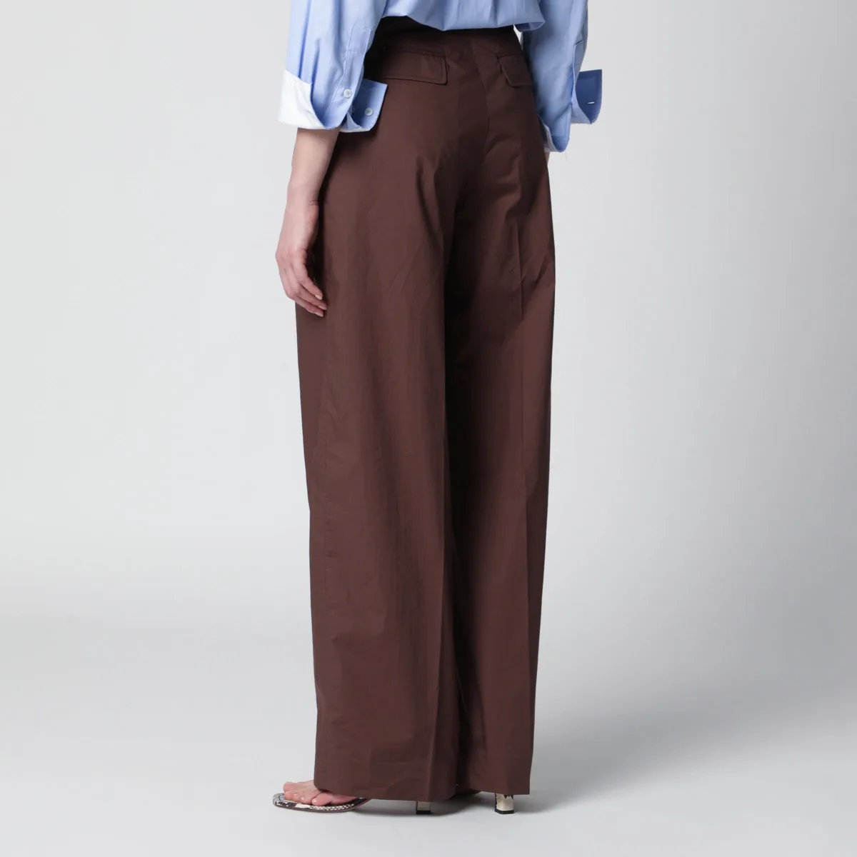 The Latest Thelatest Brown Cotton Trousers