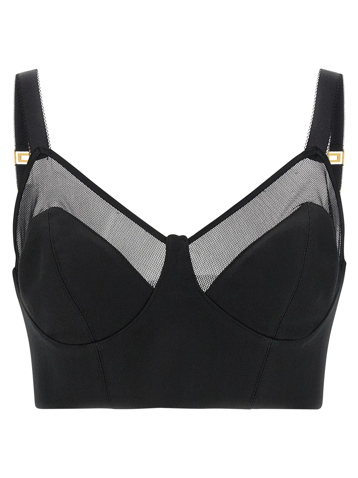 Elisabetta Franchi Cool Wool And Tulle Top