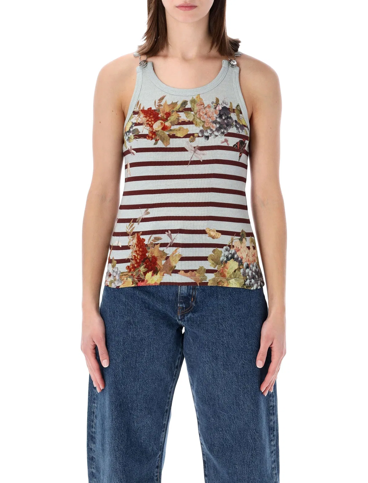 Jean Paul Gaultier Marinière Grape Rib Tank Top