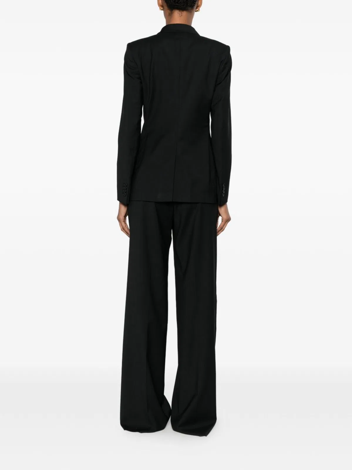 Tagliatore Black Peak Lapels Double-Breasted Button