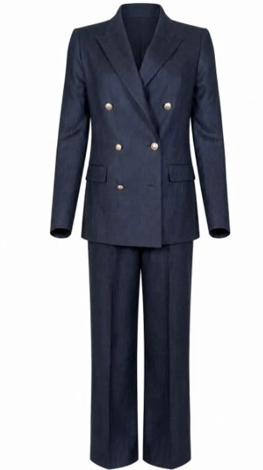 Tagliatore Navy Blue Linen Silk Suit