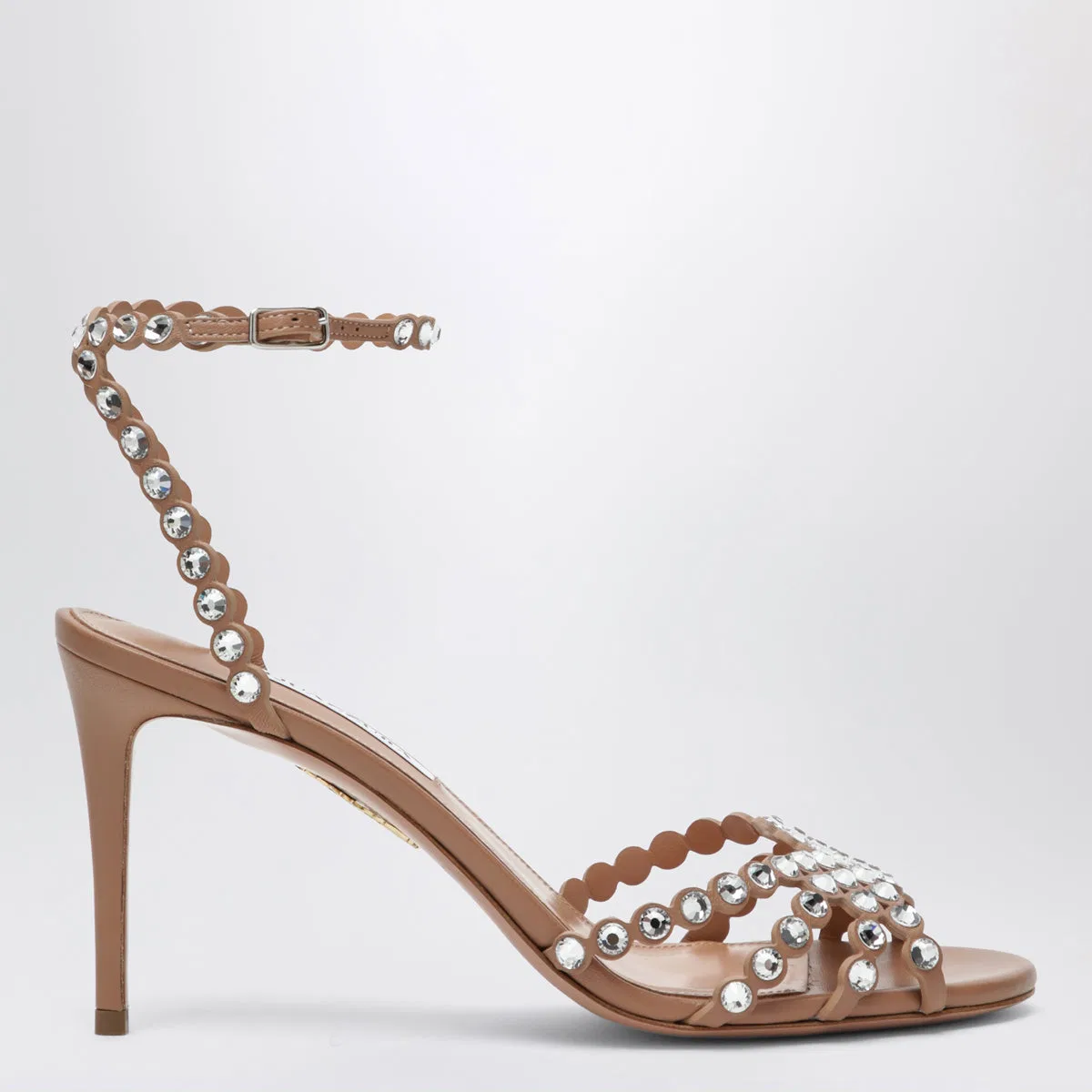 Aquazzura Tequila Sandal Crystal Nappa Sandals In 
