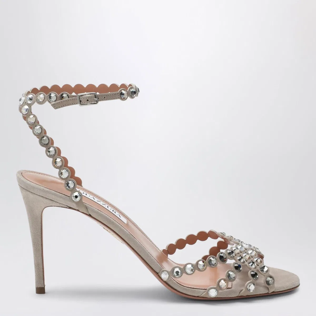 Aquazzura Tequila Crystalembellished Suede Sandals