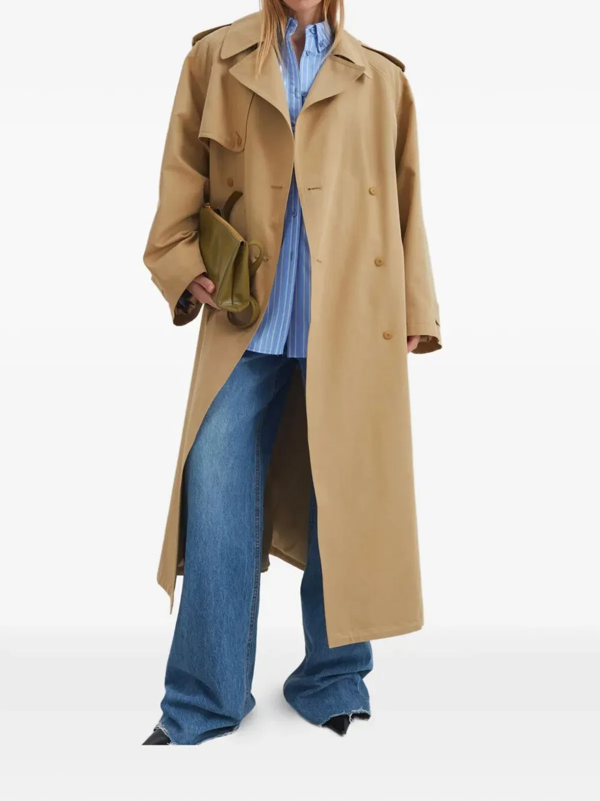 The Frankie Shop "Riva" Cotton Trench Coat