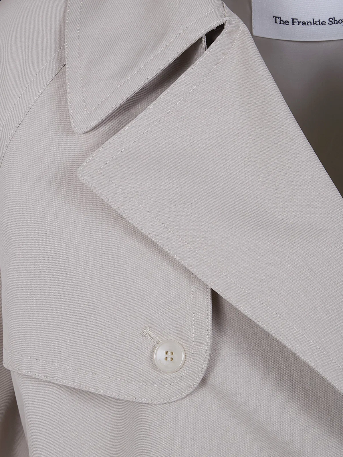 The Frankie Shop Light Beige Riva Cotton Trench Coat
