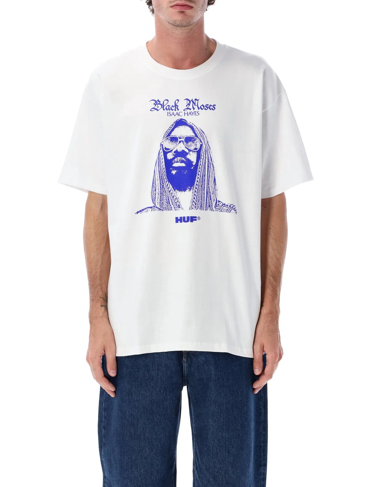 HUF X Isaac Hayes Black Moses Heavyweight T-