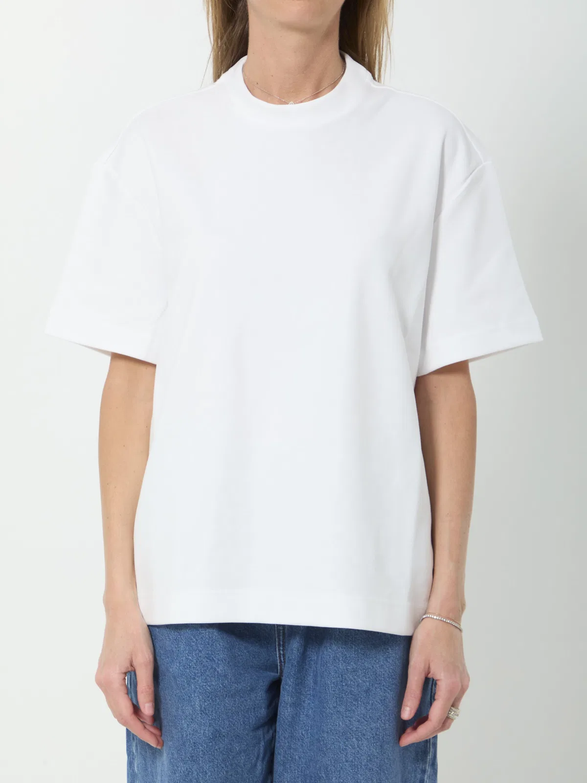 The Frankie Shop White Cotton Polyester T-Shirt Polo