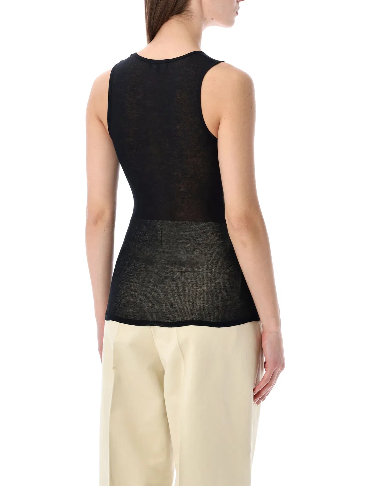Soeur Isis Sleeveless Sheer Cotton Top