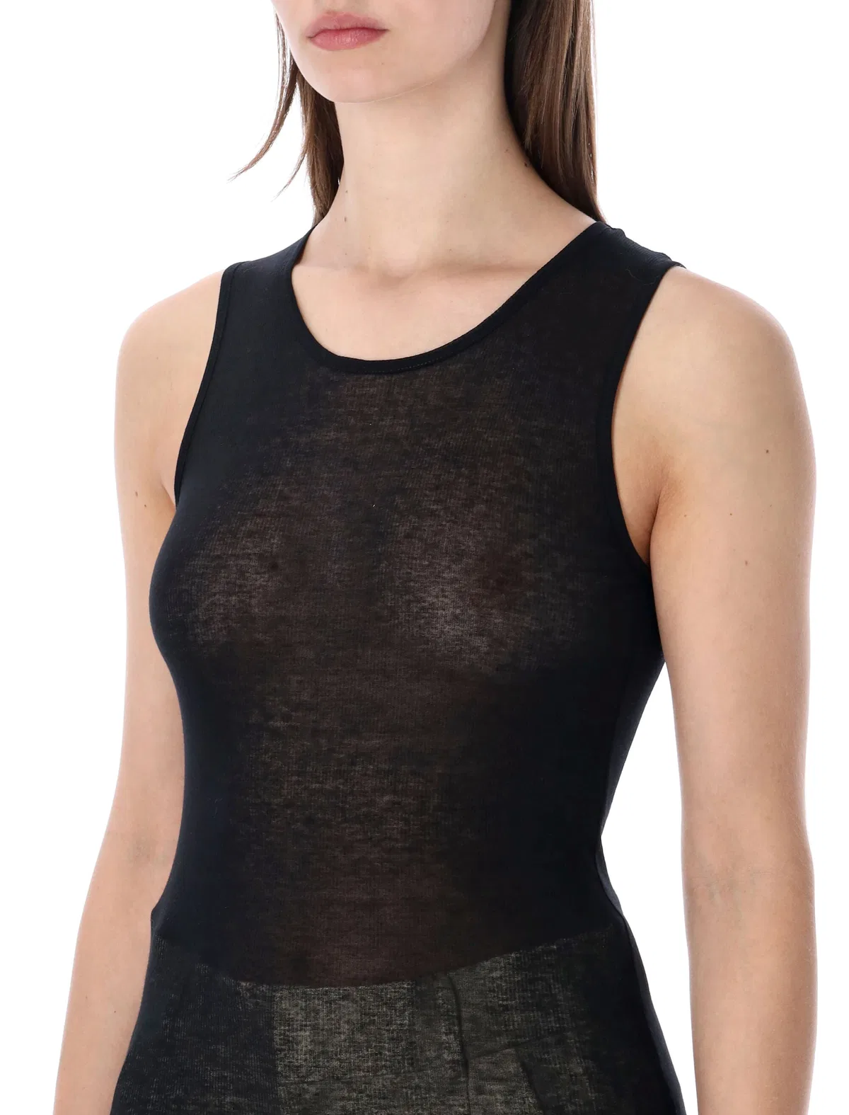 Soeur Isis Sleeveless Sheer Cotton Top