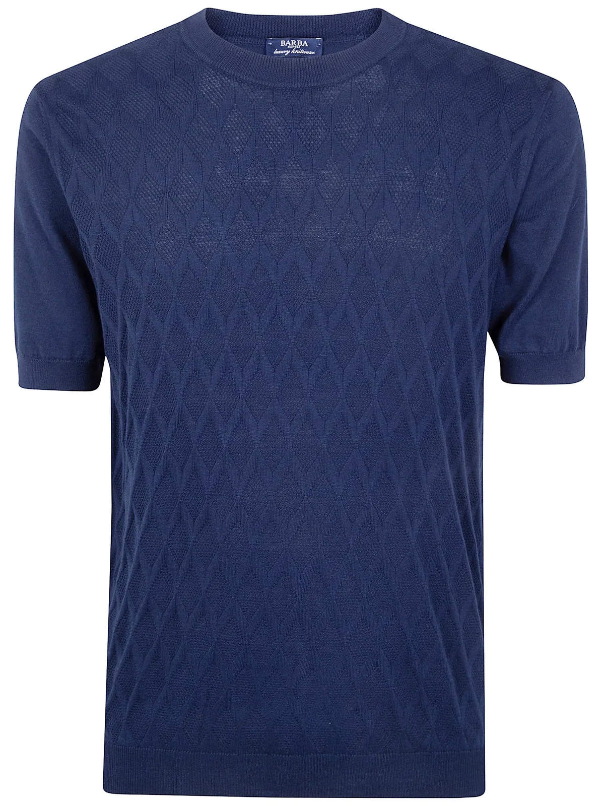 Barba Napoli Embroidered Fancy Round Neck Sweater