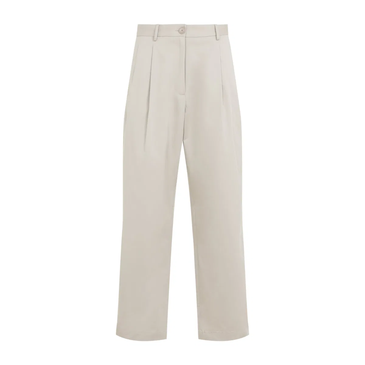 The Frankie Shop Light Beige Norstrand Cotton Chino Trous