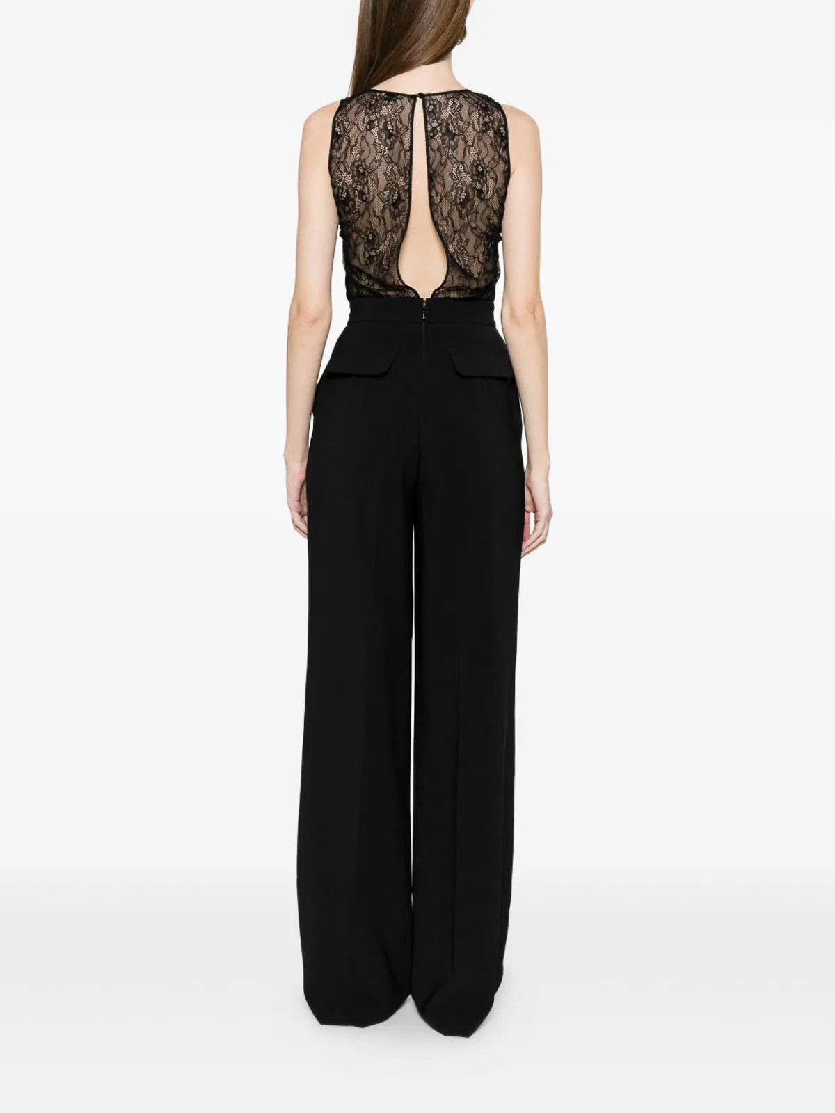 Elisabetta Franchi Crpe Jumpsuit With Embroidery