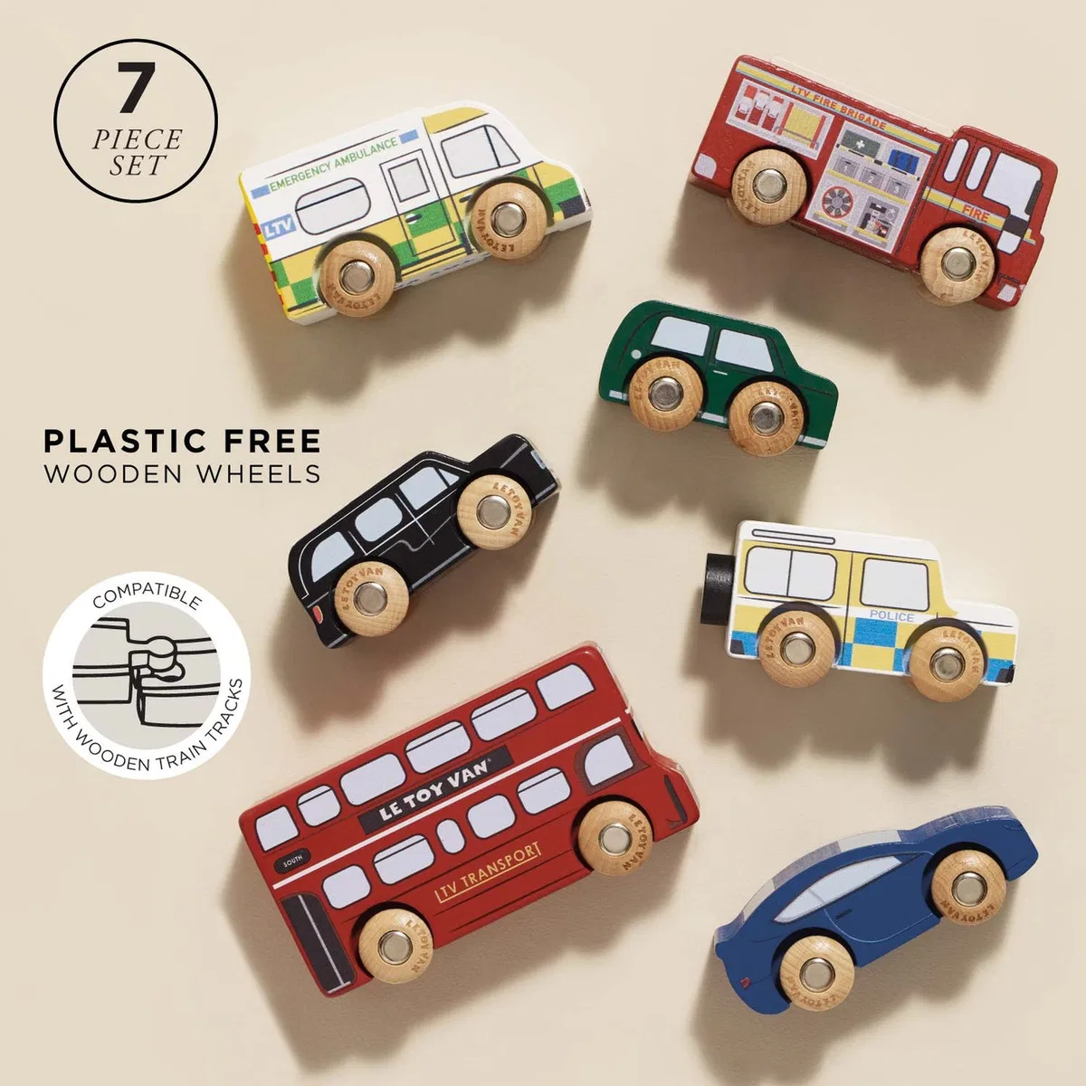 Le Toy van Educational British Cars Playset