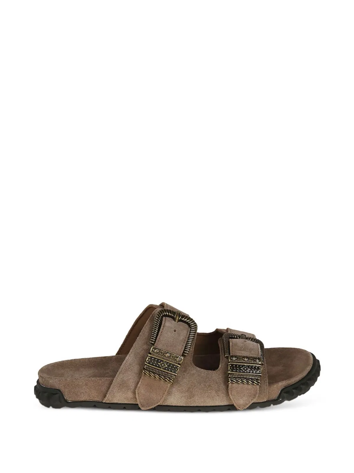 Ash Beige Leather Sandals