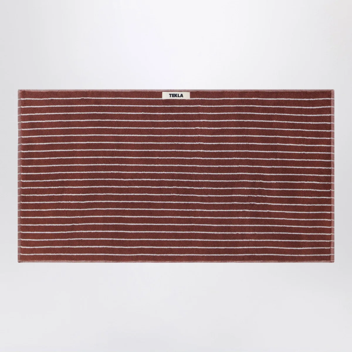 Tekla Striped Reddish-Brown Bath Towel 50X90 C